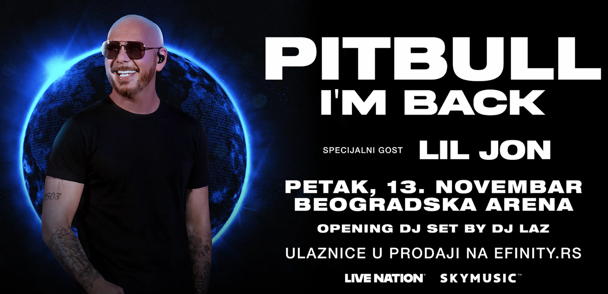 Pitbull в Белграде 2026 &mdash; VIP туры и билеты от Черногория Турс