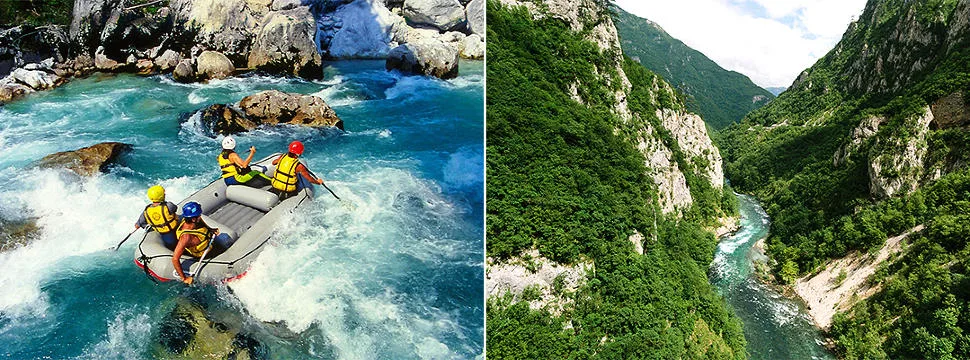 Рафтинг по каньону реки Тара - 20 километров по изумрудной воде в окружении скал